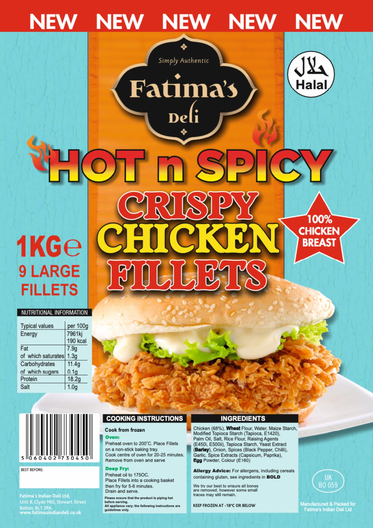 Crispy Chicken Fillets (Hot N Spicy)
