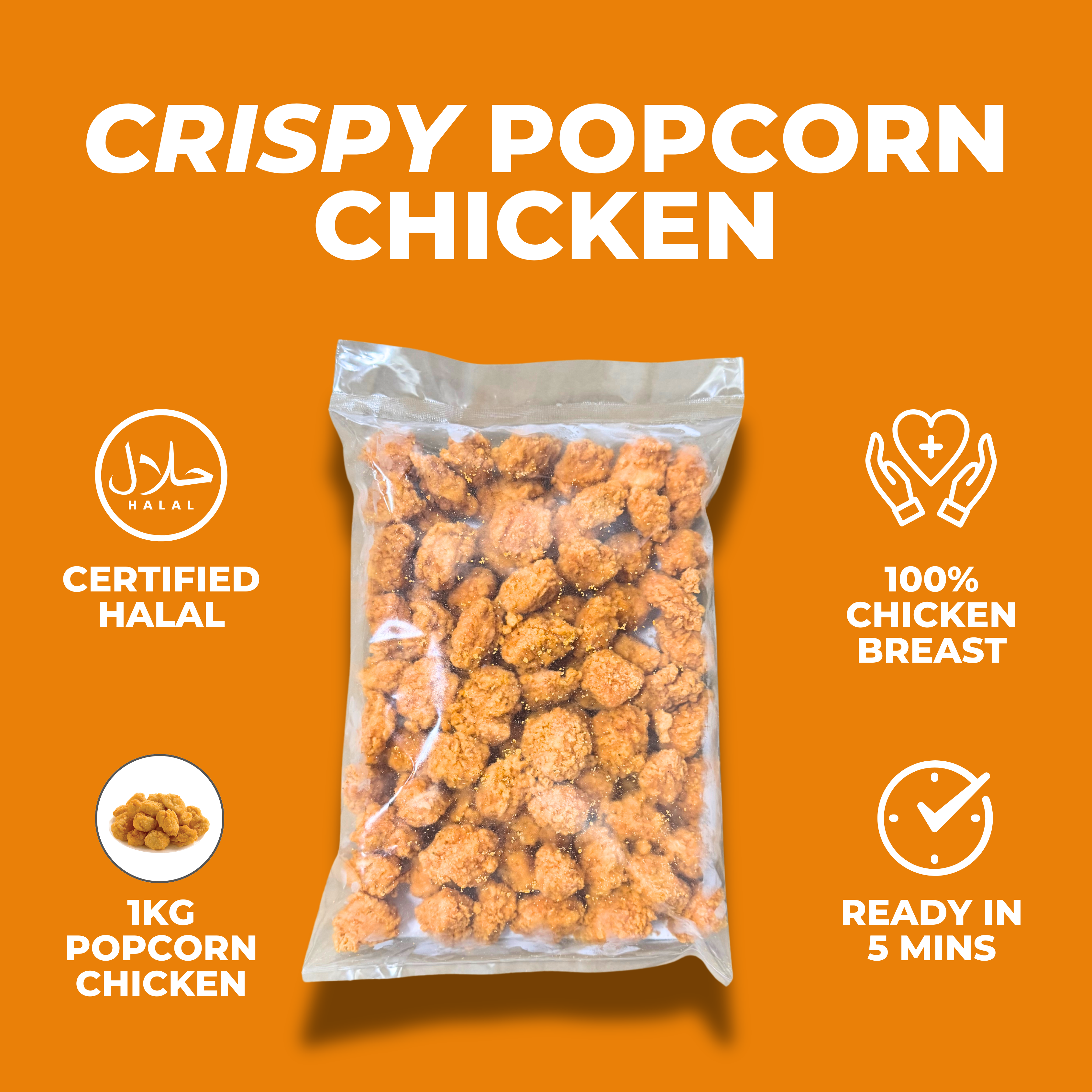 Crispy Popcorn Chicken (Hot N Spicy)