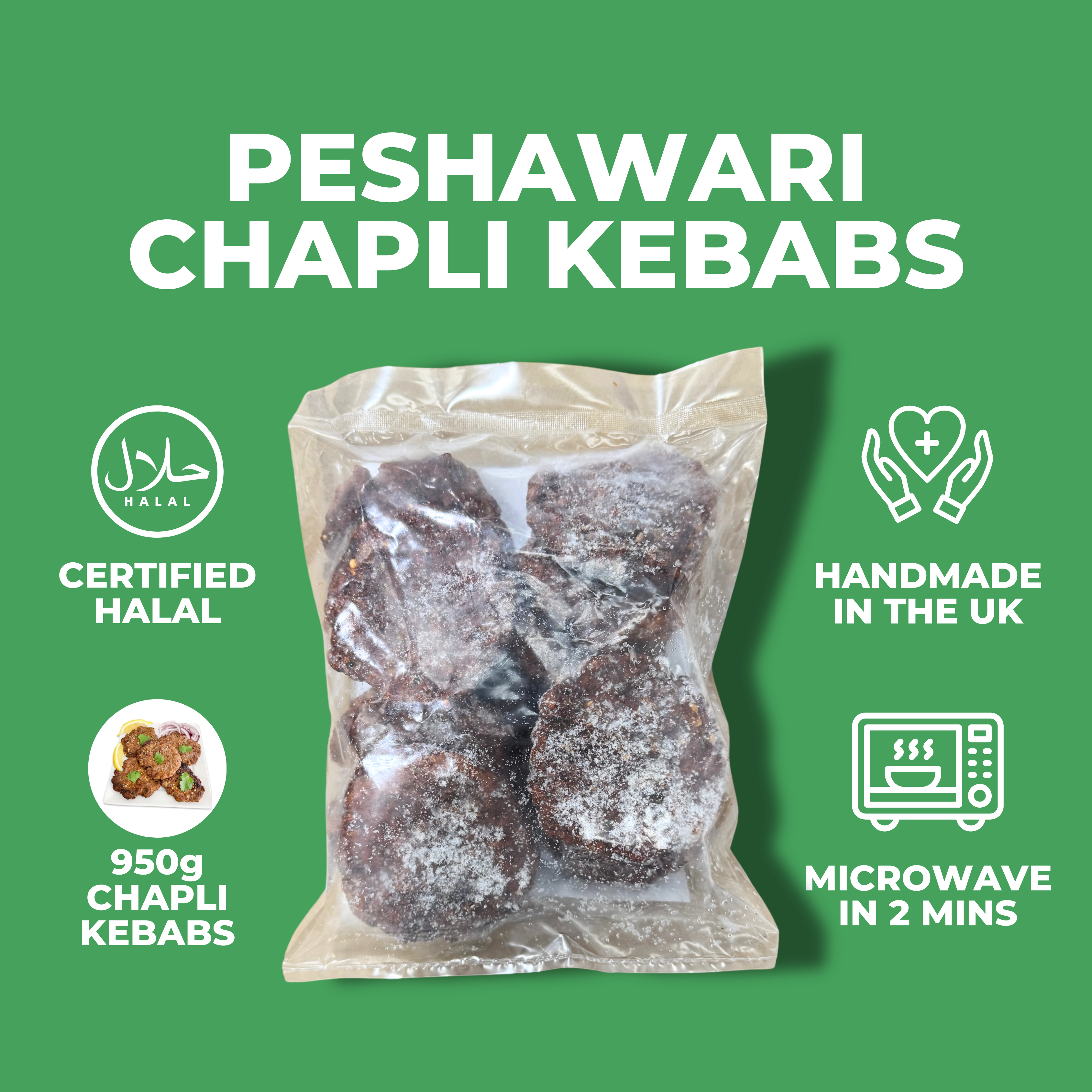 Peshawari Chapli Kebabs (Pack of 14)