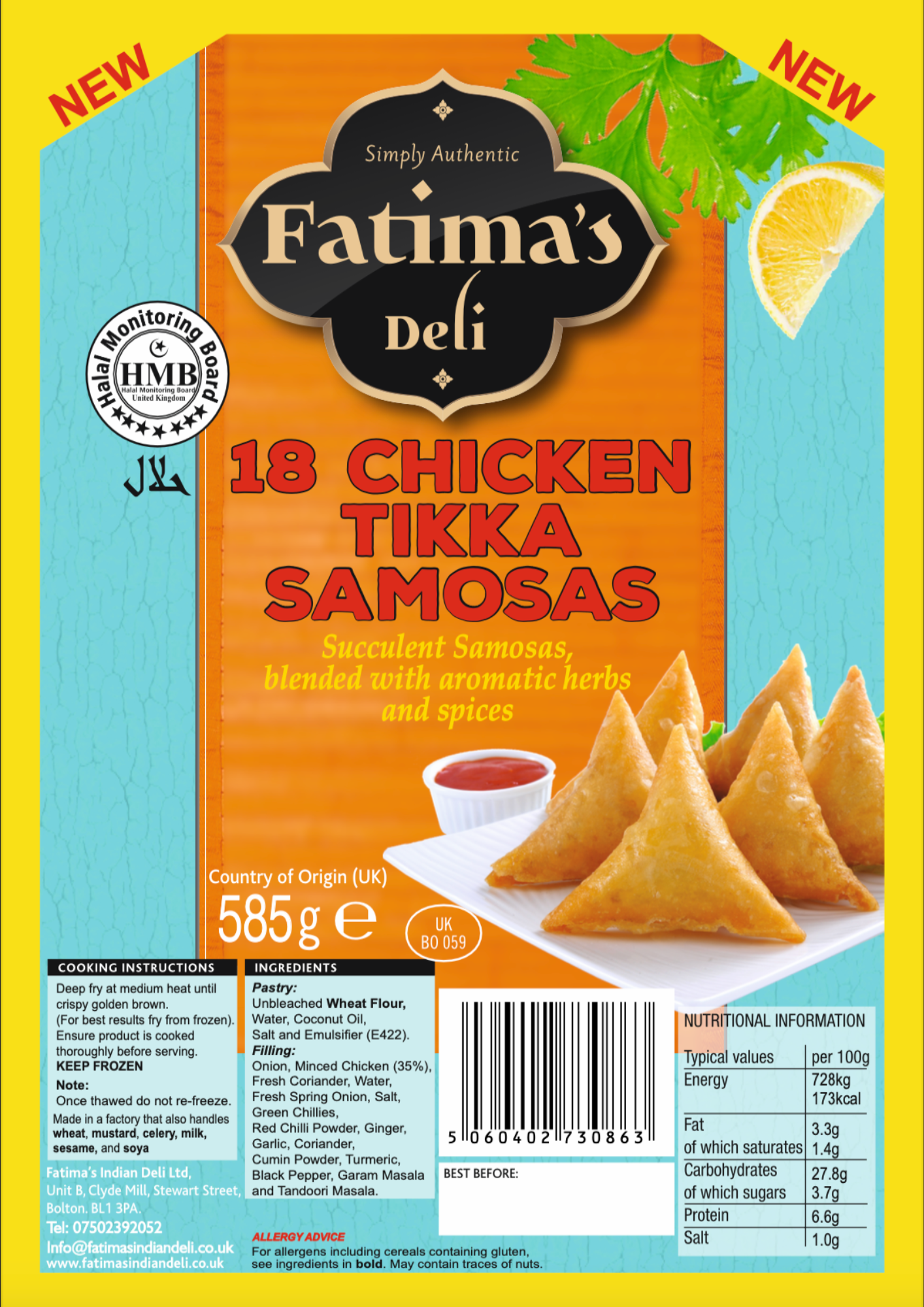 Chicken Tikka Samosas